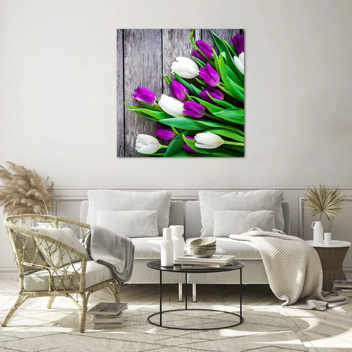 Glasbild - Bild auf glas - Am Tag der Frühlingsferien - 70x70 cm