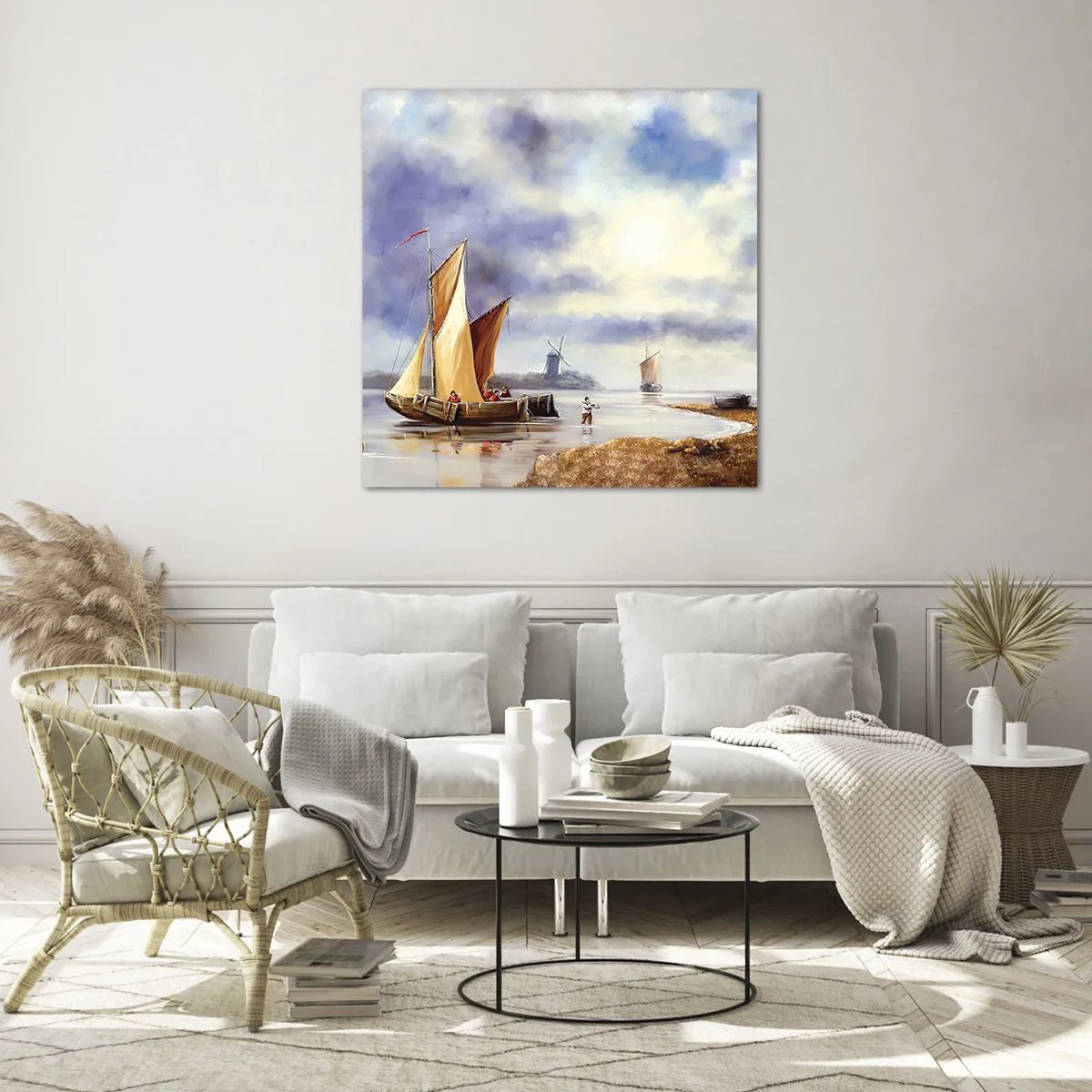 Glasbild - Bild auf glas - Die Rückkehr der Seeleute - 40x40 cm