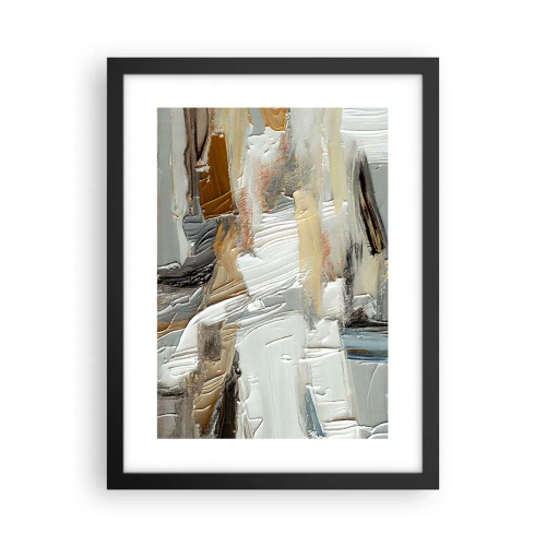 Poster in einem schwarzem Rahmen - Bunte Schichten - 30x40 cm