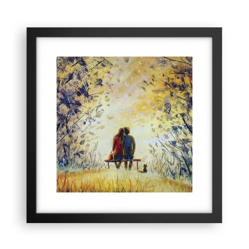 Poster in einem schwarzem Rahmen - Magischer Augenblick - 30x30 cm