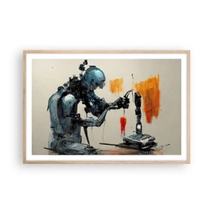 Poster in einem Rahmen aus heller Eiche - Schon morgen… - 91x61 cm