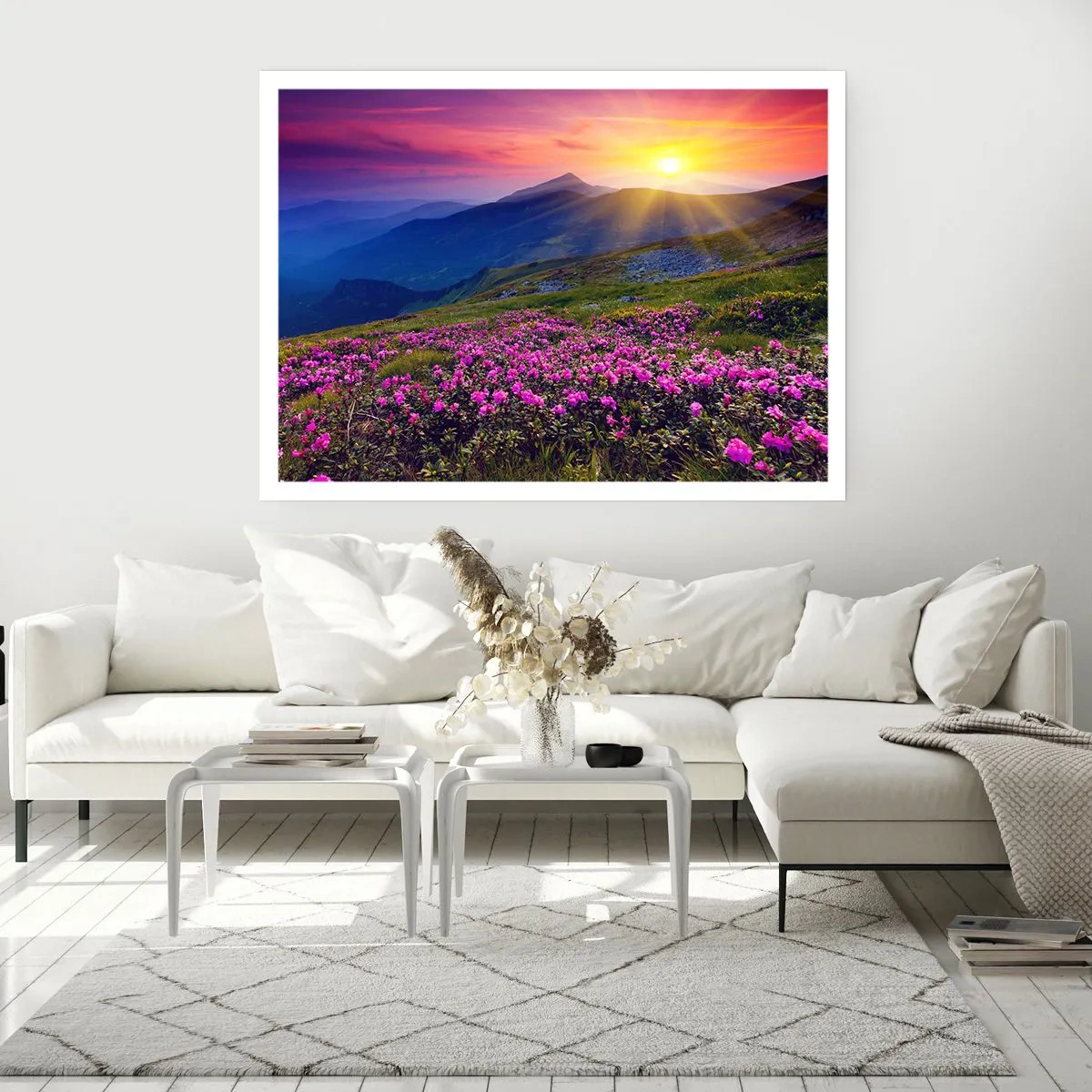 Poster - … Und drumherum duftet es nach Latschenkiefer und dem Duft von Kräutern - 91x61 cm