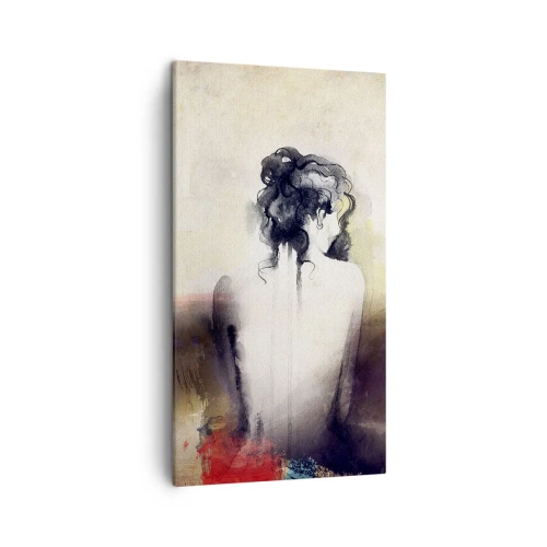 Bild auf Leinwand - Leinwandbild - Glatte Linien, ovale Formen - 45x80 cm