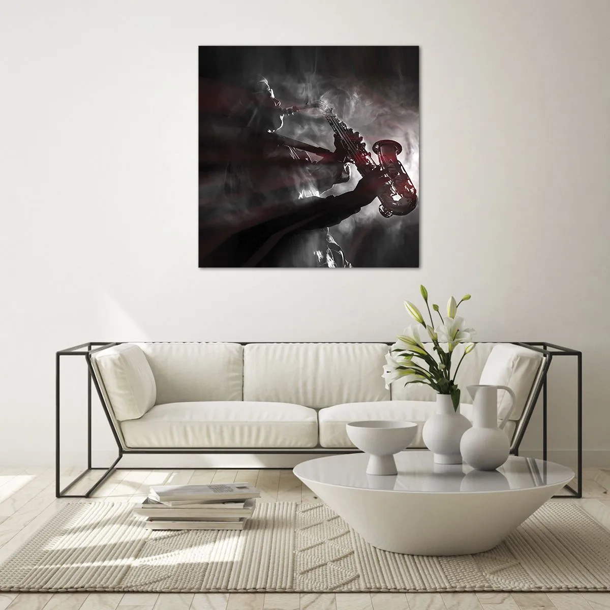 Glasbild - Bild auf glas - In den Dämpfen des Jazz - 30x30 cm