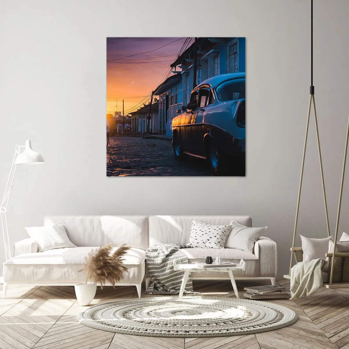 Bild auf Leinwand - Leinwandbild - Hier vergeht die Zeit - 70x70 cm