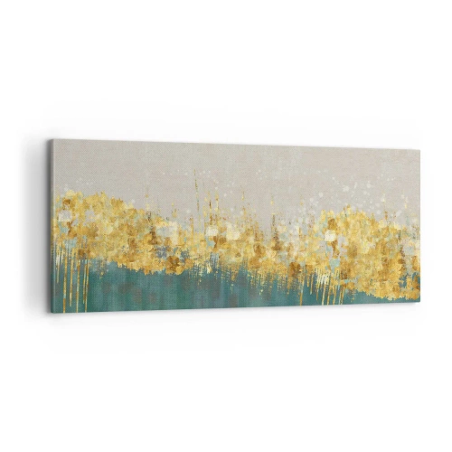 Bild auf Leinwand - Leinwandbild - Goldener Rand - 100x40 cm