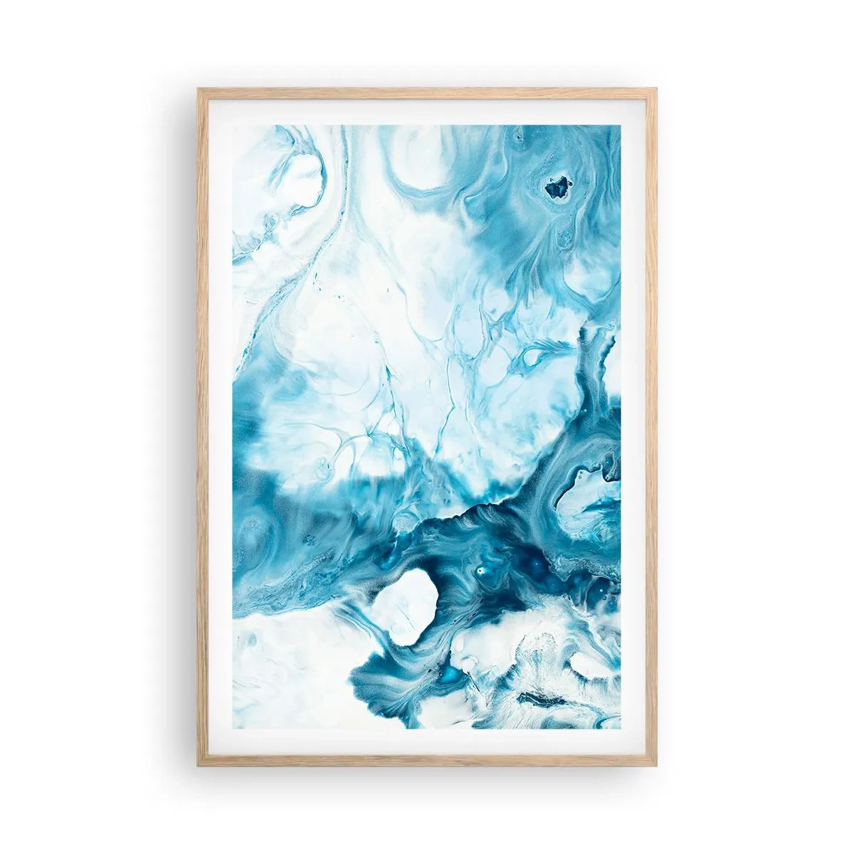 Poster in einem Rahmen aus heller Eiche - Blaues Konzert - 61x91 cm