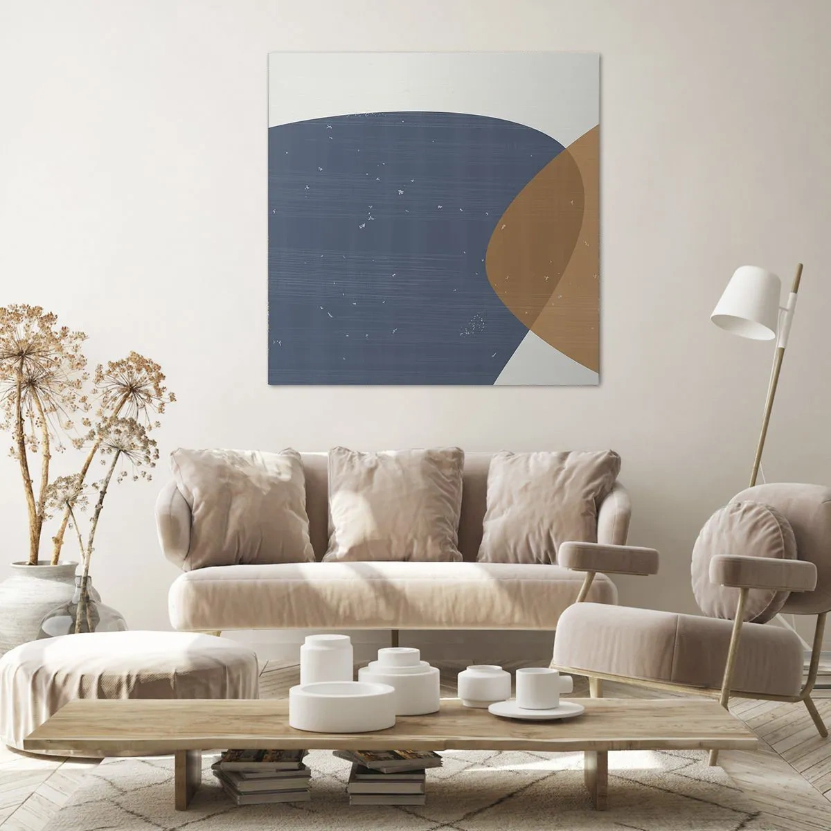 Bild auf Leinwand - Leinwandbild - Ovale und Einflüsse - 40x40 cm