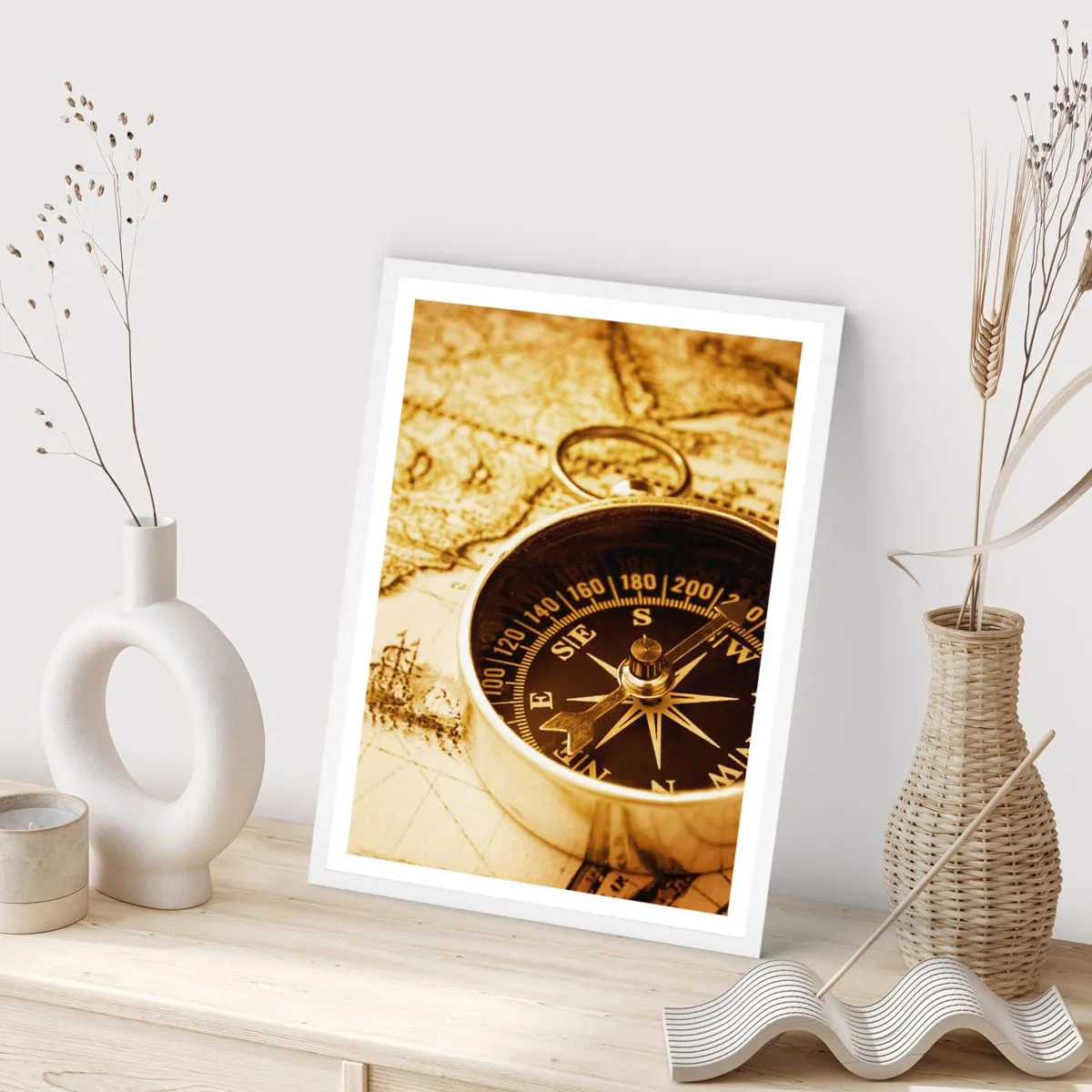 Poster in einem weißen Rahmen - Ost oder West? - 50x70 cm