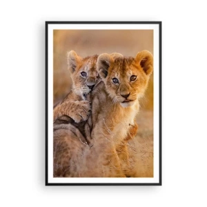 Poster in einem schwarzem Rahmen - Bitte nicht stören! Wir haben Spaß - 70x100 cm