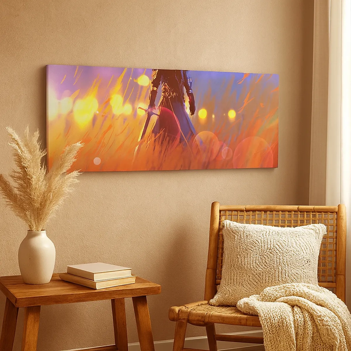 Bild auf Leinwand - Leinwandbild - Fahrender Ritter - 30x30 cm