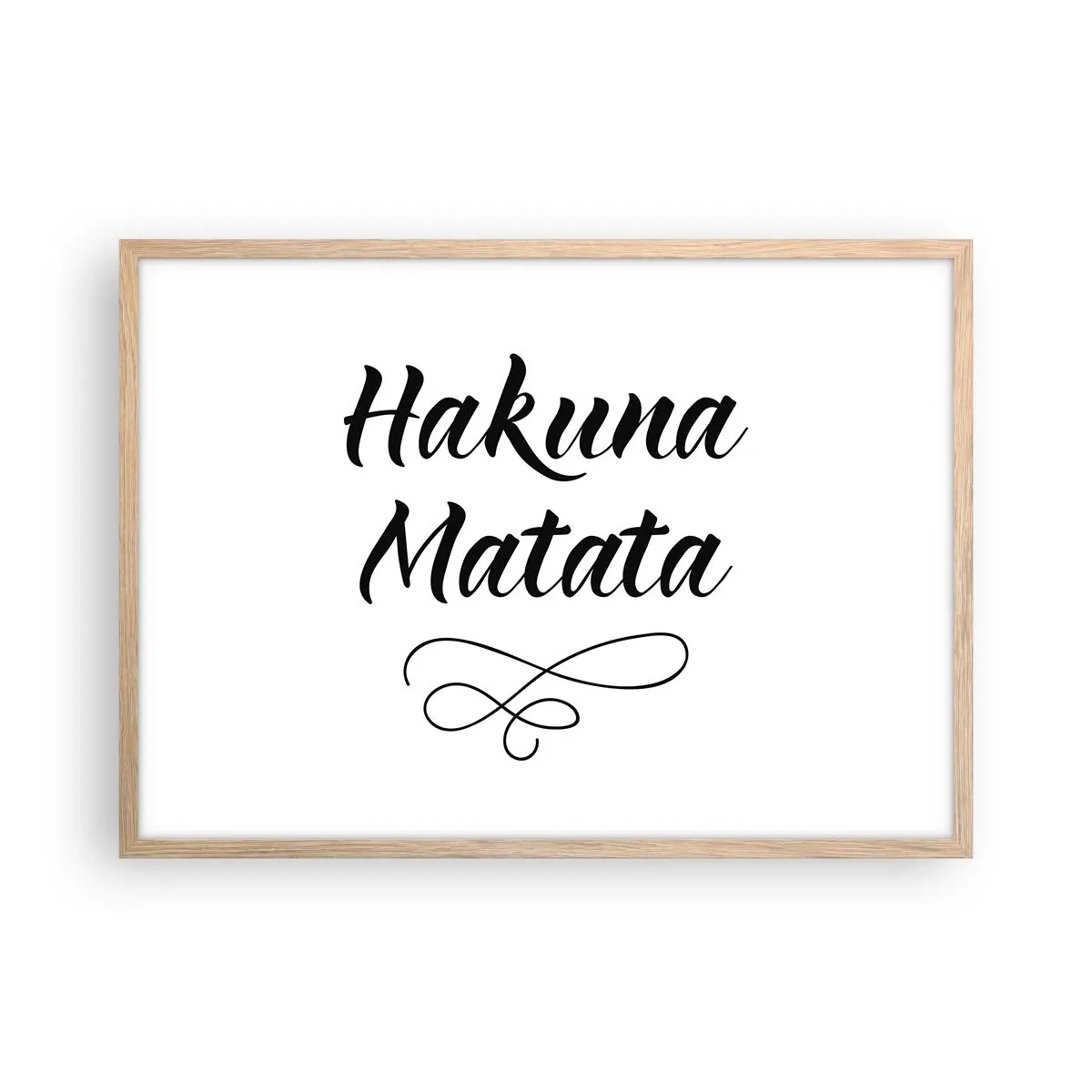 Poster in einem Rahmen aus heller Eiche - Bester Ratschlag - 70x50 cm