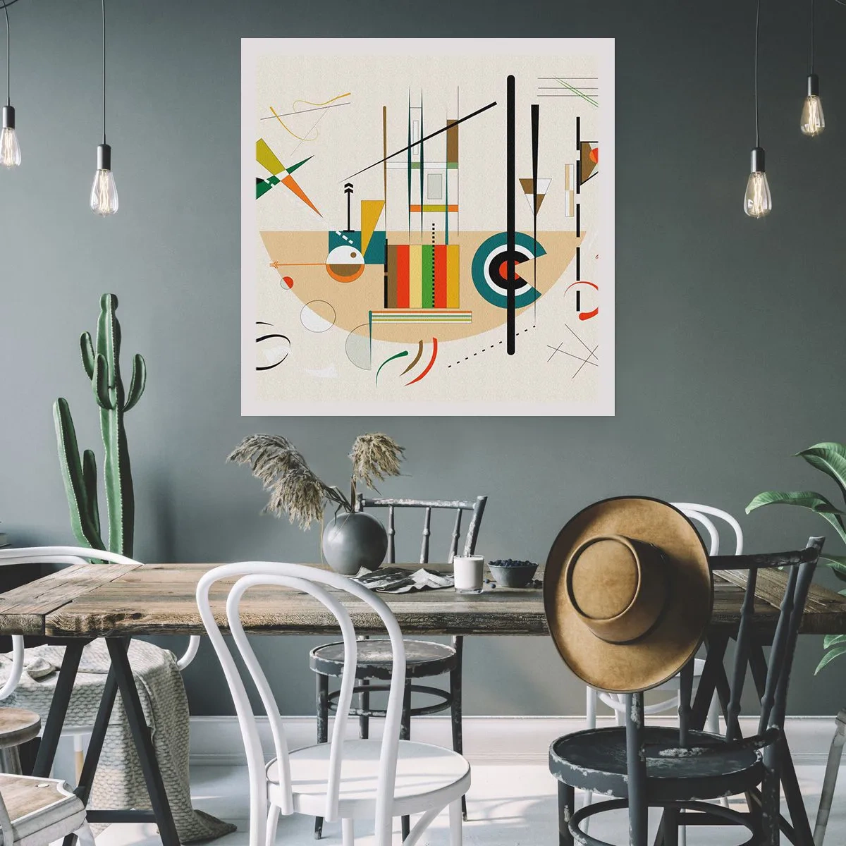 Poster - Und die Welt lacht - 60x60 cm