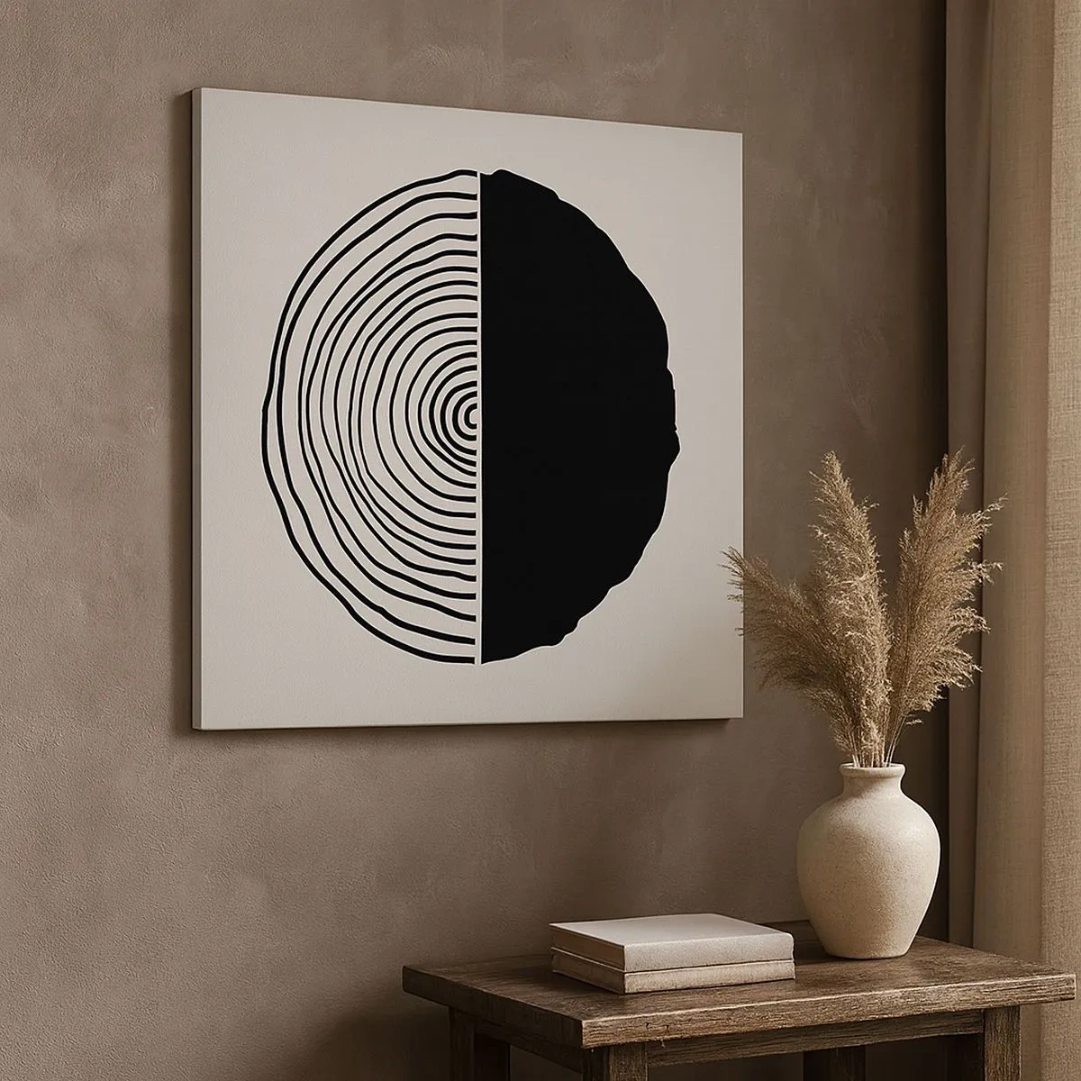 Bild auf Leinwand - Leinwandbild - Halb und halb - 30x30 cm