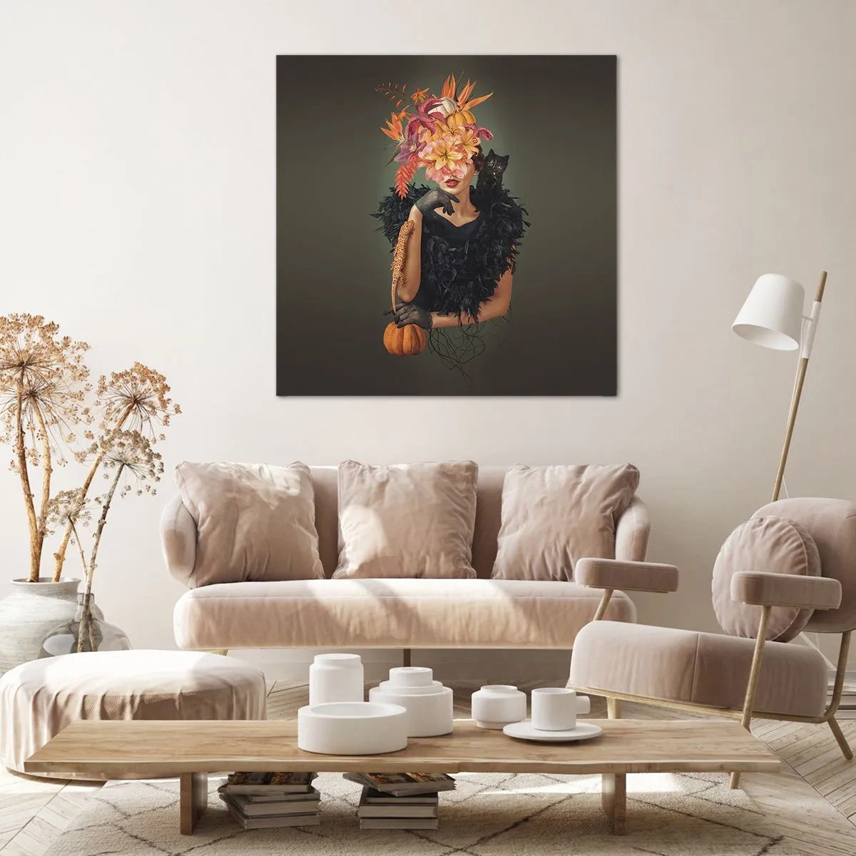 Bild auf Leinwand - Leinwandbild - Der Zauber einer Hexe - 40x40 cm