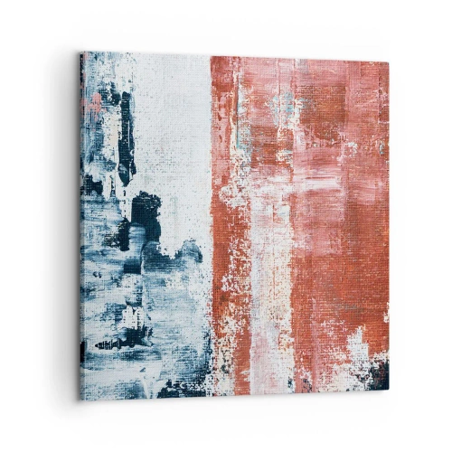 Bild auf Leinwand - Leinwandbild - Fünfzig-Fünfzig abstrakt - 60x60 cm