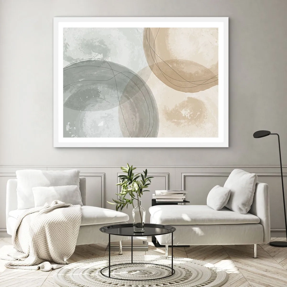 Poster in einem weißen Rahmen - Welten durchdringen - 40x30 cm