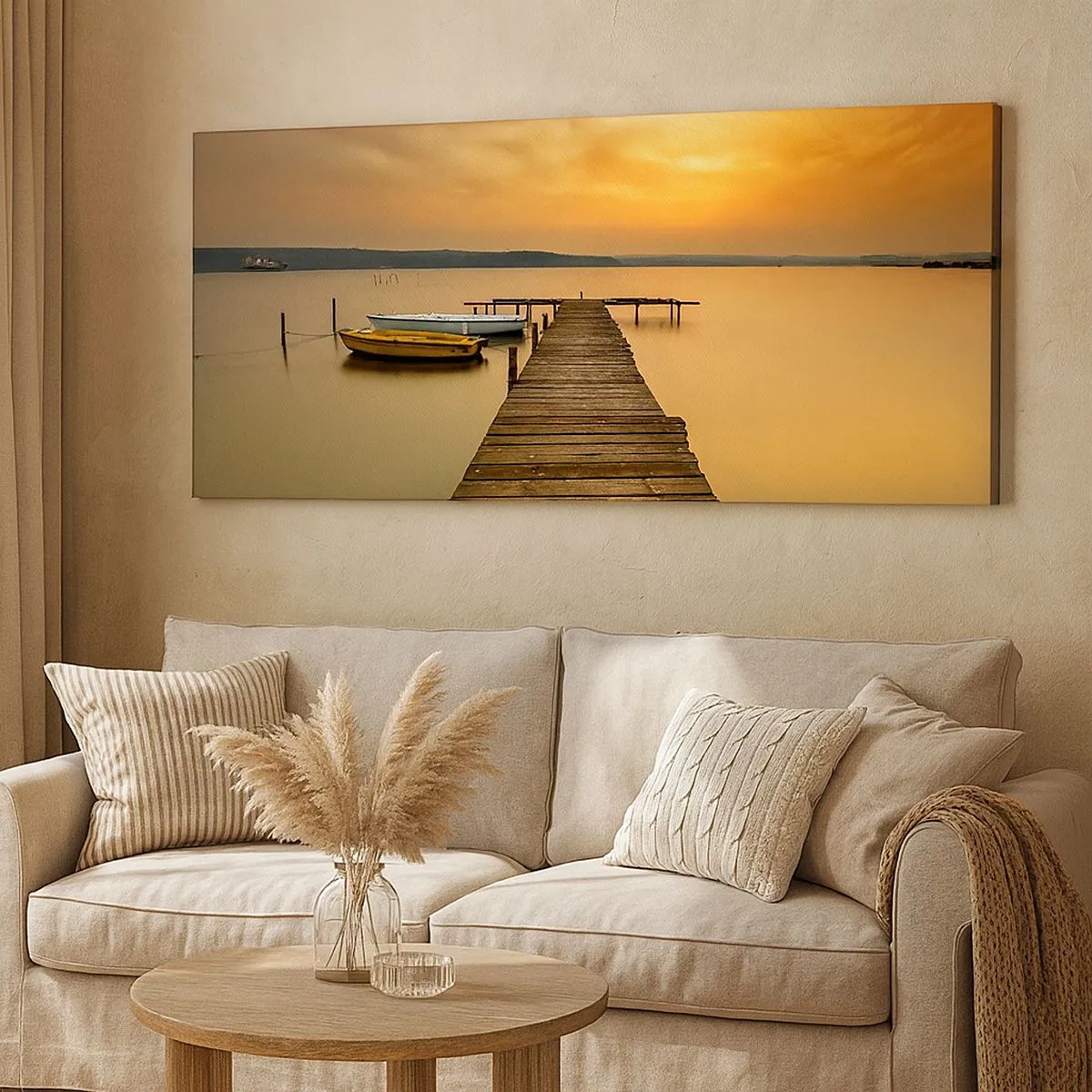 Bild auf Leinwand - Leinwandbild - Ich werde dir den goldenen Himmel öffnen - 100x40 cm