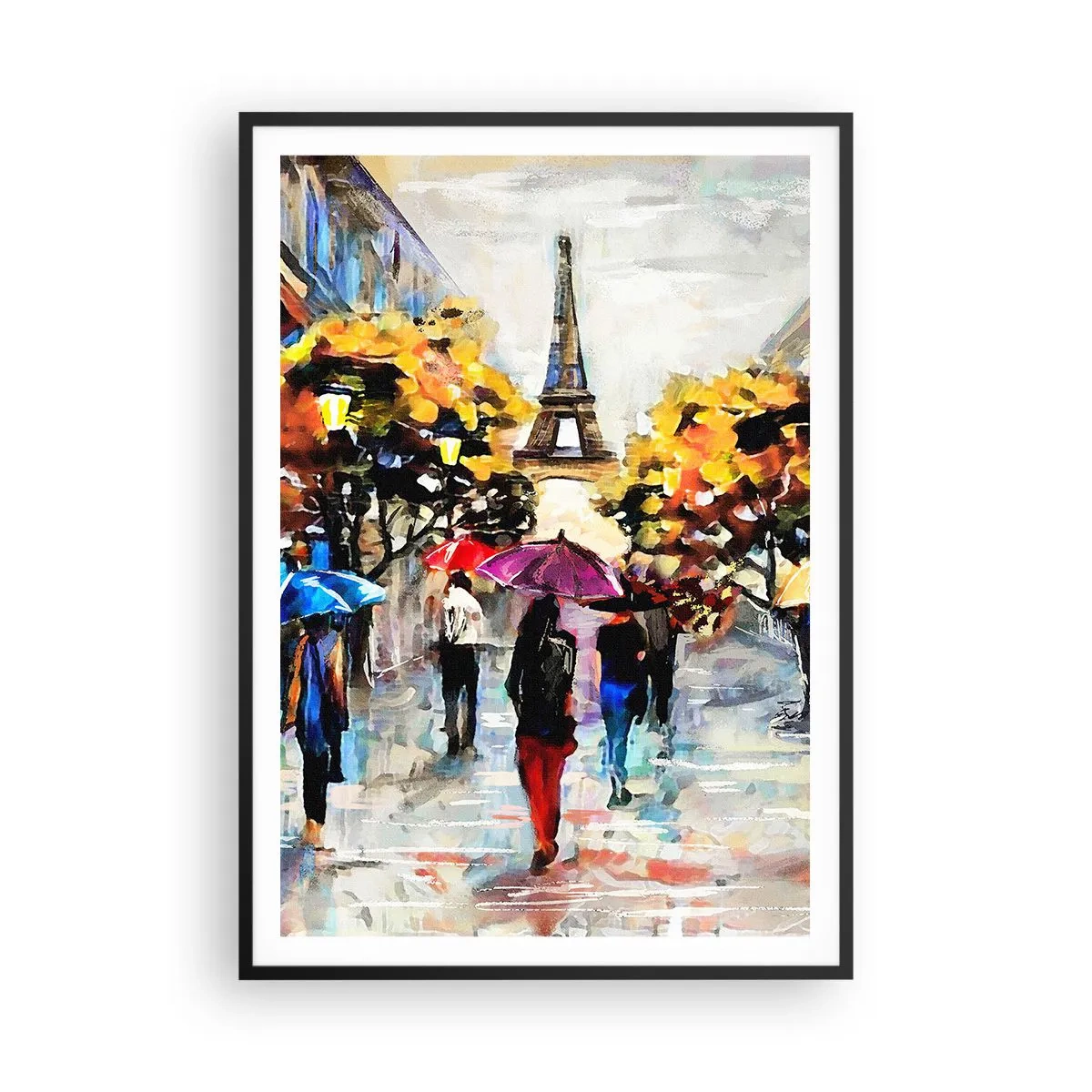 Poster in einem schwarzem Rahmen - Besonders schön im Herbst - 70x100 cm