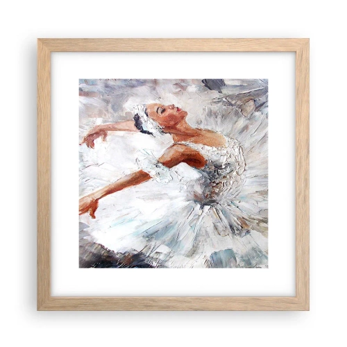 Poster in einem Rahmen aus heller Eiche - Zart und leicht wie Tüll - 30x30 cm