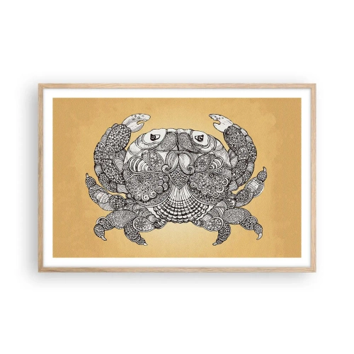 Poster in einem Rahmen aus heller Eiche - Geschichten von Mr. Krabs - 91x61 cm