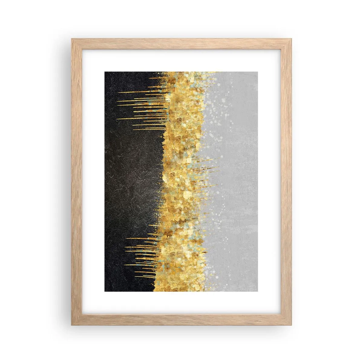 Poster in einem Rahmen aus heller Eiche - Nach innen und nach oben - 30x40 cm