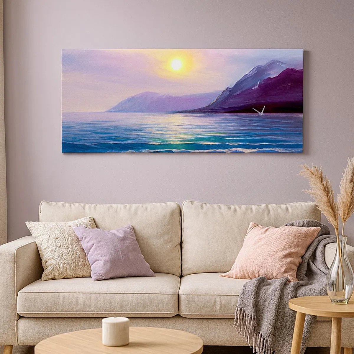 Bild auf Leinwand - Leinwandbild - Wasser- und Luftkristall - 100x40 cm