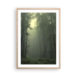 Poster in einem Rahmen aus heller Eiche - Bevor er aufwacht - 50x70 cm