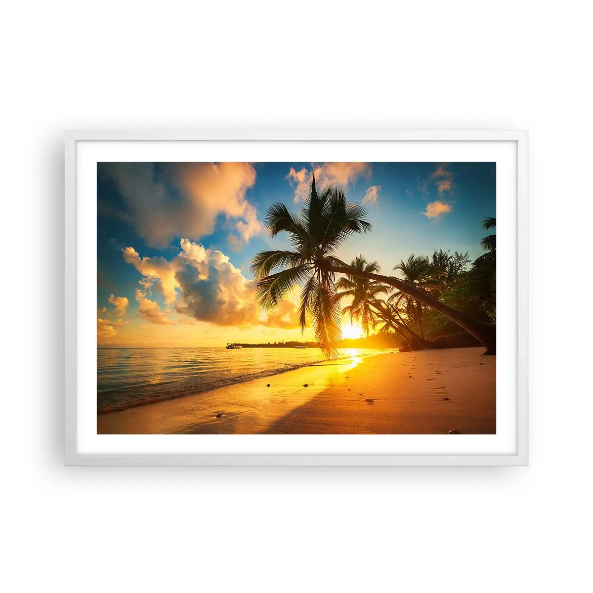 Poster in einem weißen Rahmen - Karibischer Traum - 70x50 cm