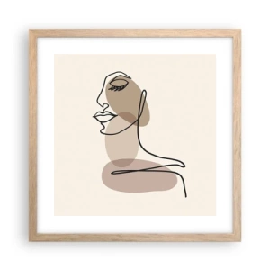Poster in einem Rahmen aus heller Eiche - Sich selbst zugehört - 40x40 cm