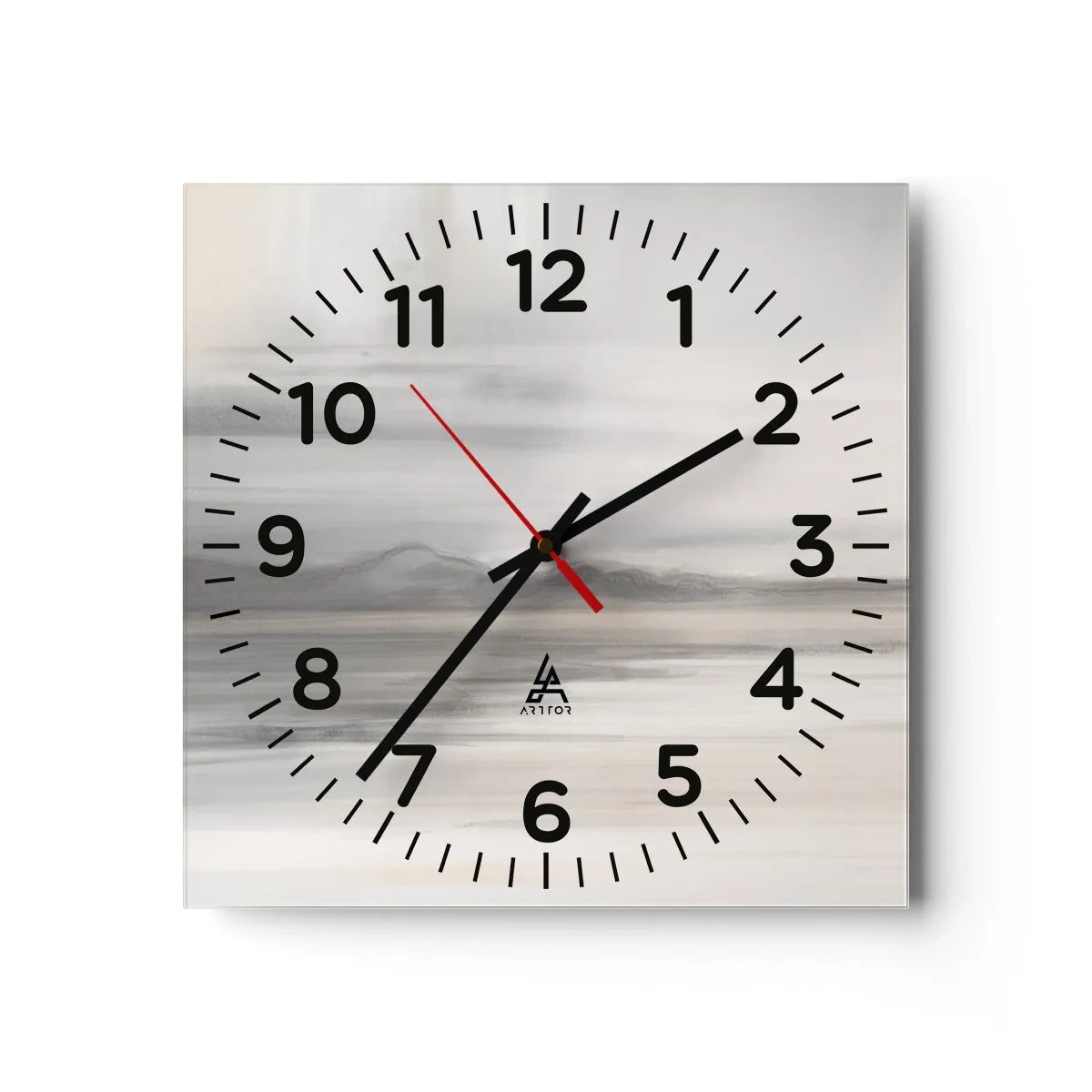 Wanduhr - Glasuhr - Nachdenkliche Distanz - 40x40 cm