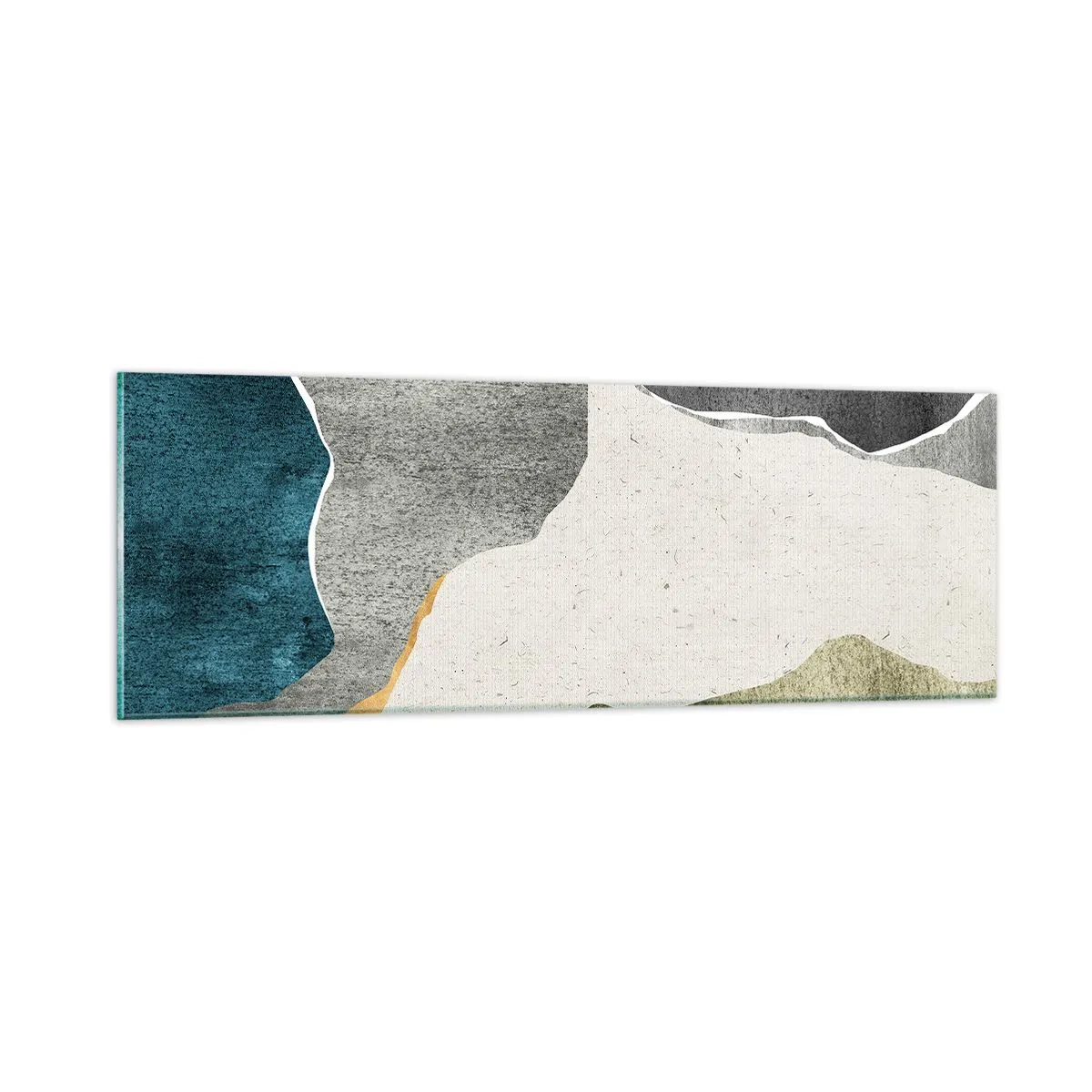 Glasbild - Bild auf glas - Mosaikkomposition mit Goldfaden - 90x30 cm