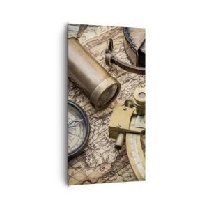 Bild auf Leinwand - Leinwandbild - Setze Sie einen Kurs - 65x120 cm