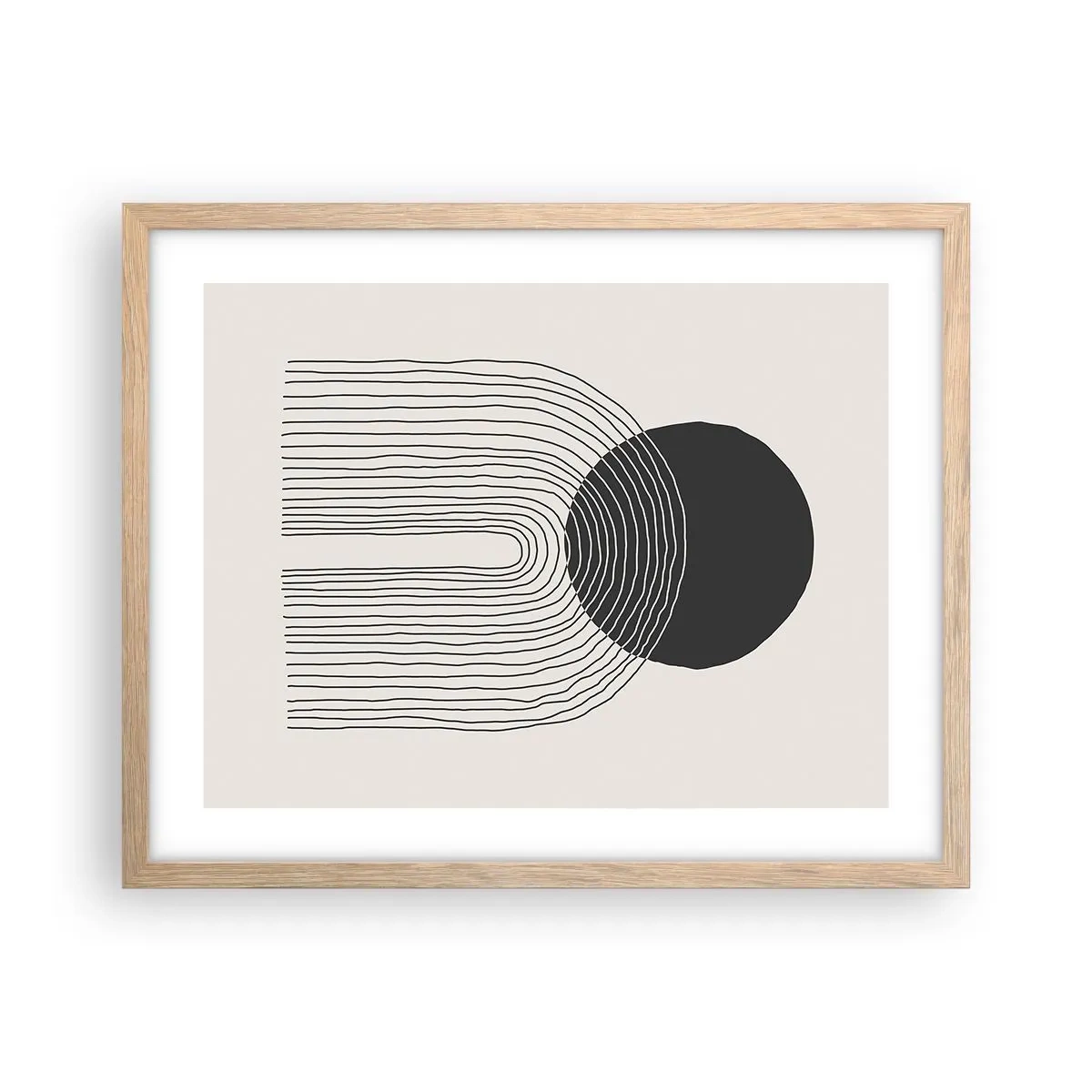 Poster in einem Rahmen aus heller Eiche - Zittern und Vertrauen - 50x40 cm