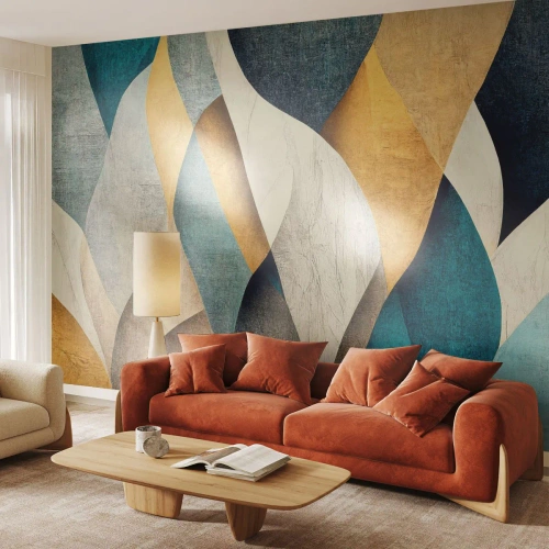 Fototapete Premium Canvas - Rhythmus und Welle - Abstraktion, Stück, Abgenutzt - 250x175 cm
