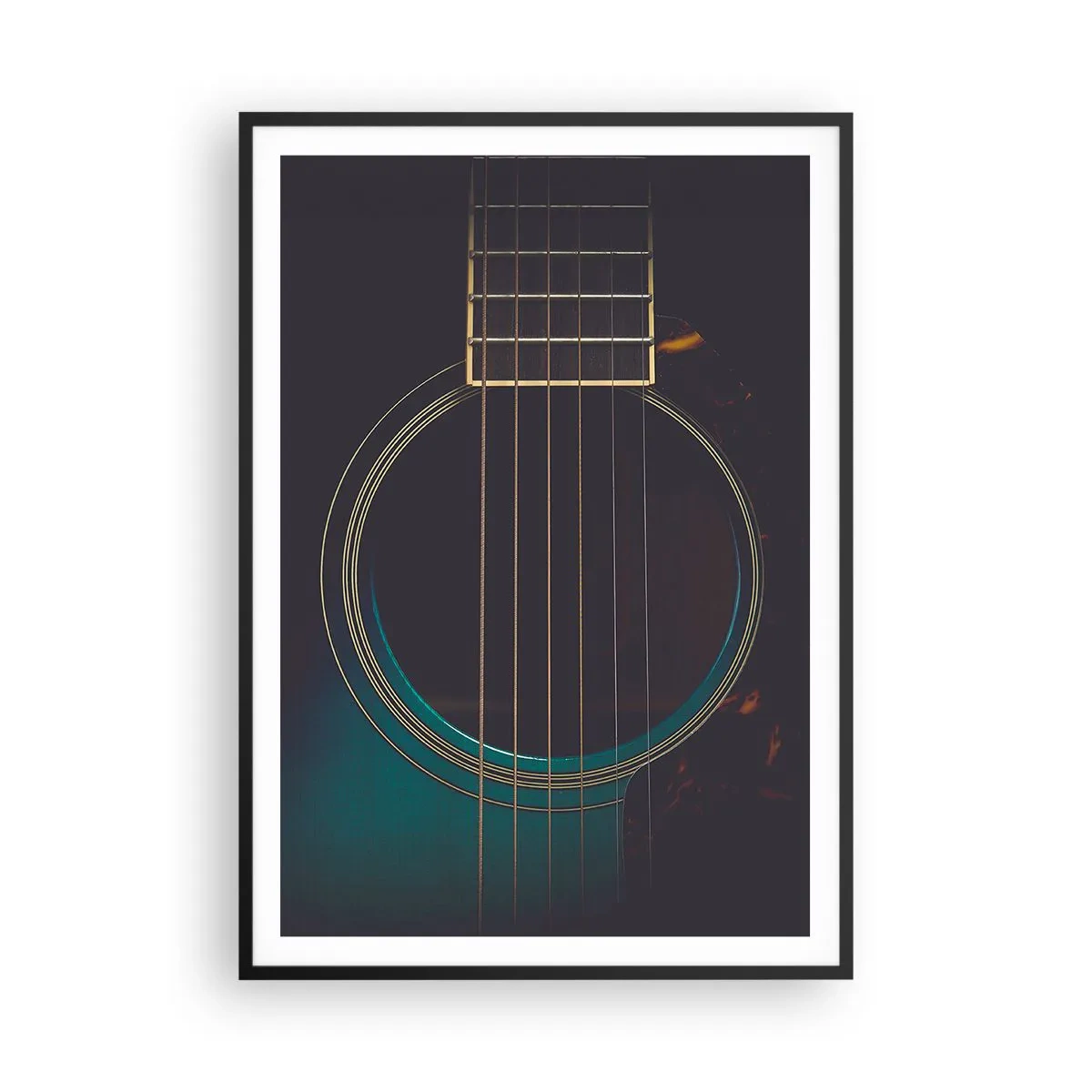 Poster in einem schwarzem Rahmen - Einen Moment bevor es ertönt - 70x100 cm