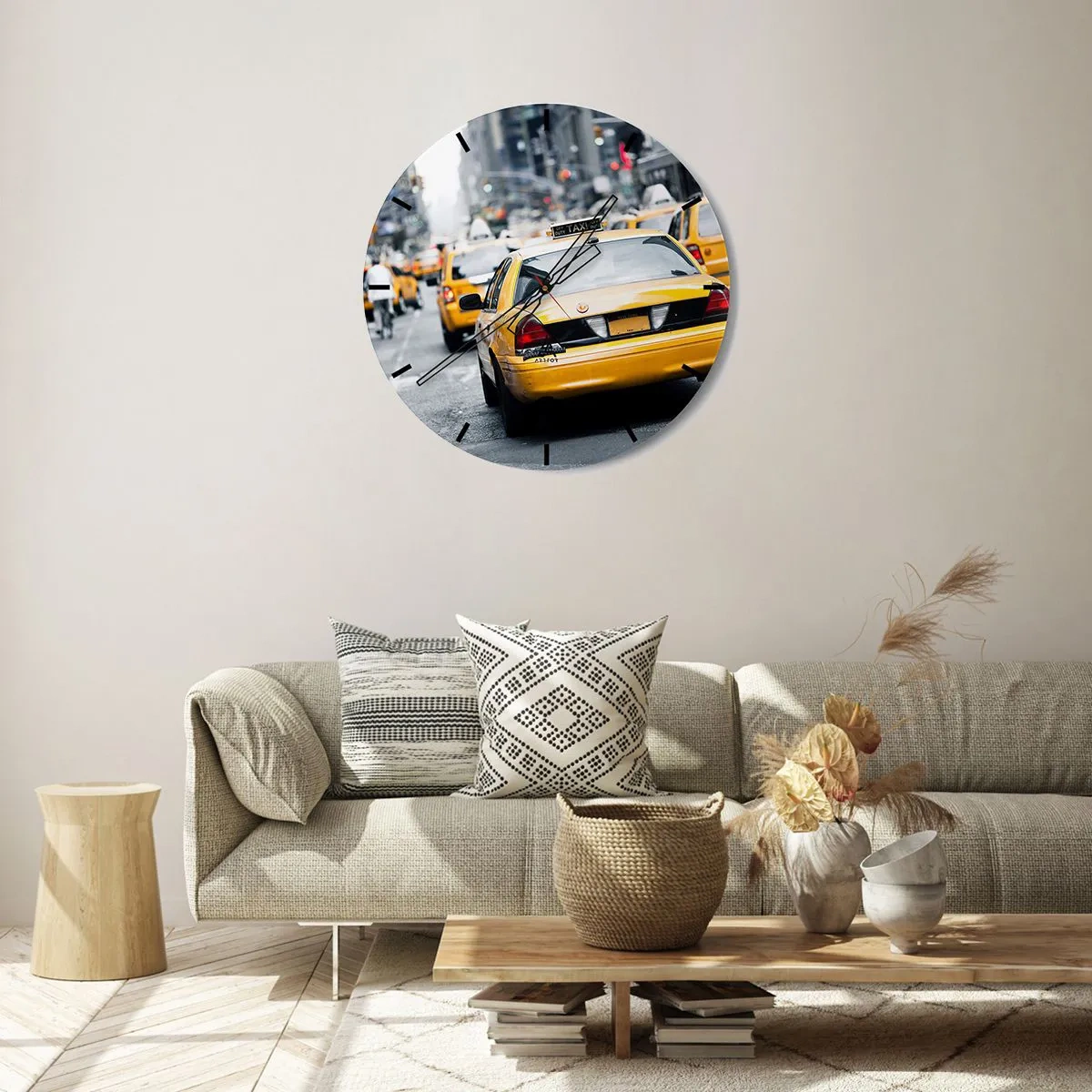 Wanduhr - Glasuhr - Nur in dieser Stadt - 40x40 cm