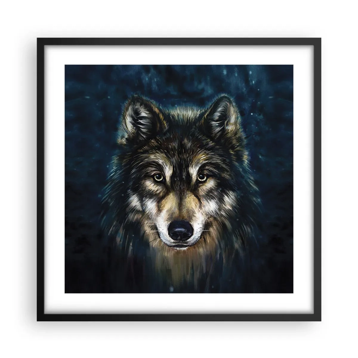 Poster in einem schwarzem Rahmen - Alpha? Und Omega - 50x50 cm