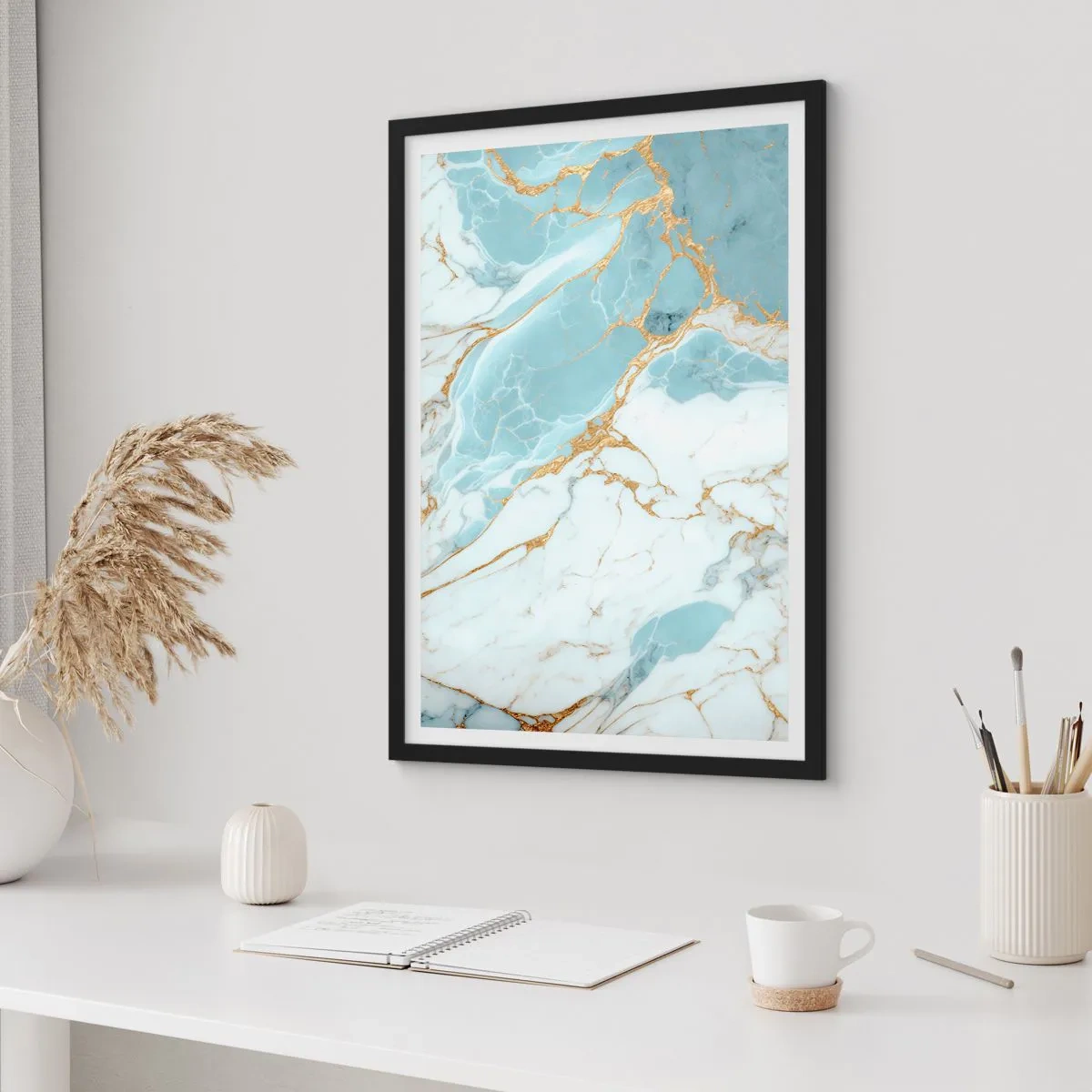 Poster in einem schwarzem Rahmen - Reichtum des Steins - 70x100 cm