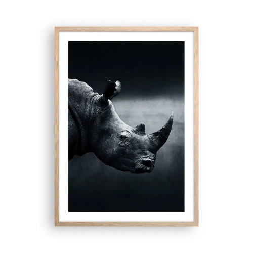 Poster in einem Rahmen aus heller Eiche - Richtiges Profil - 50x70 cm