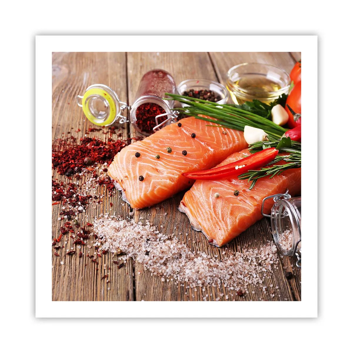 Poster - Norwegisches Abenteuer in der Küche - 60x60 cm