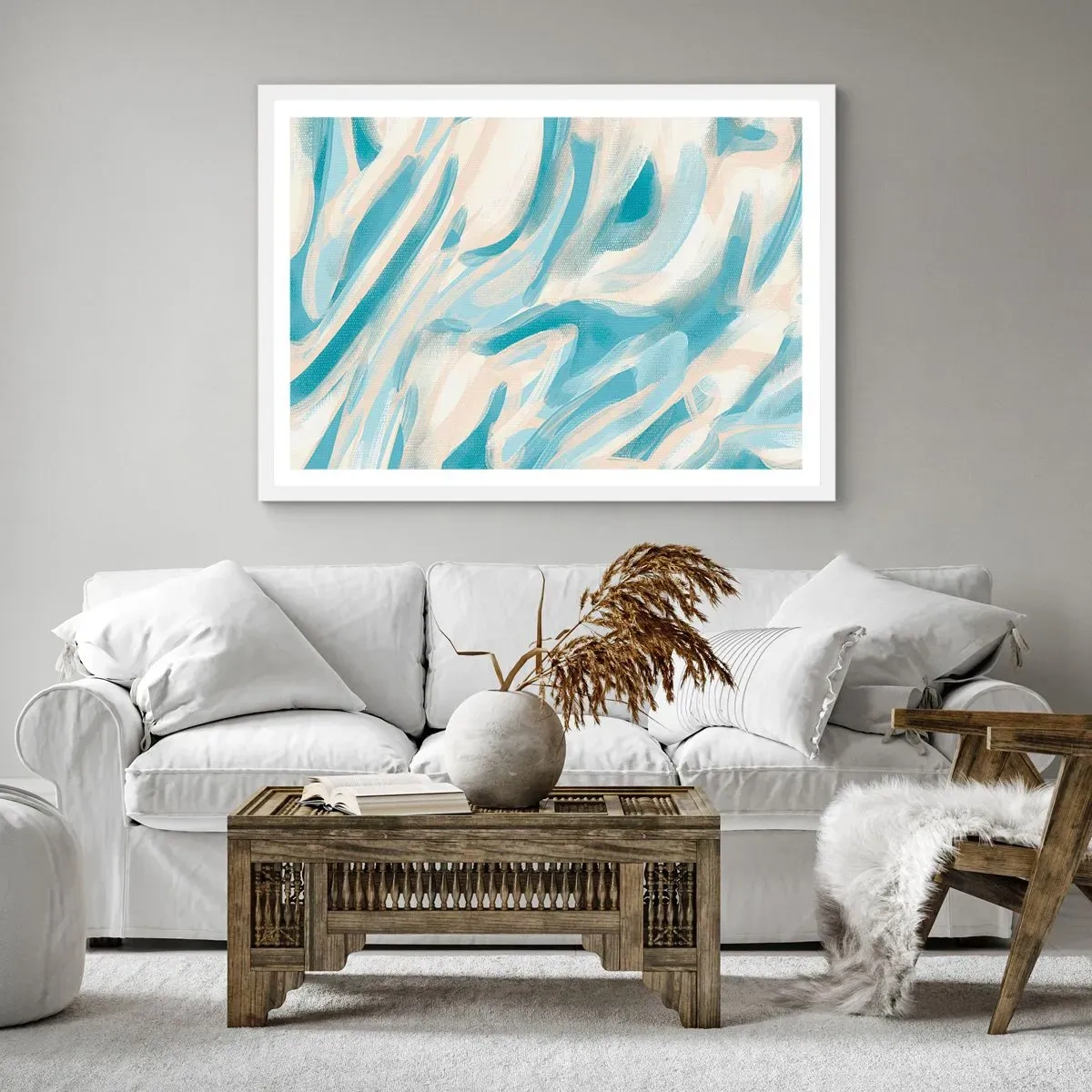 Poster in einem weißen Rahmen - Frühlingsbrisen - 50x40 cm