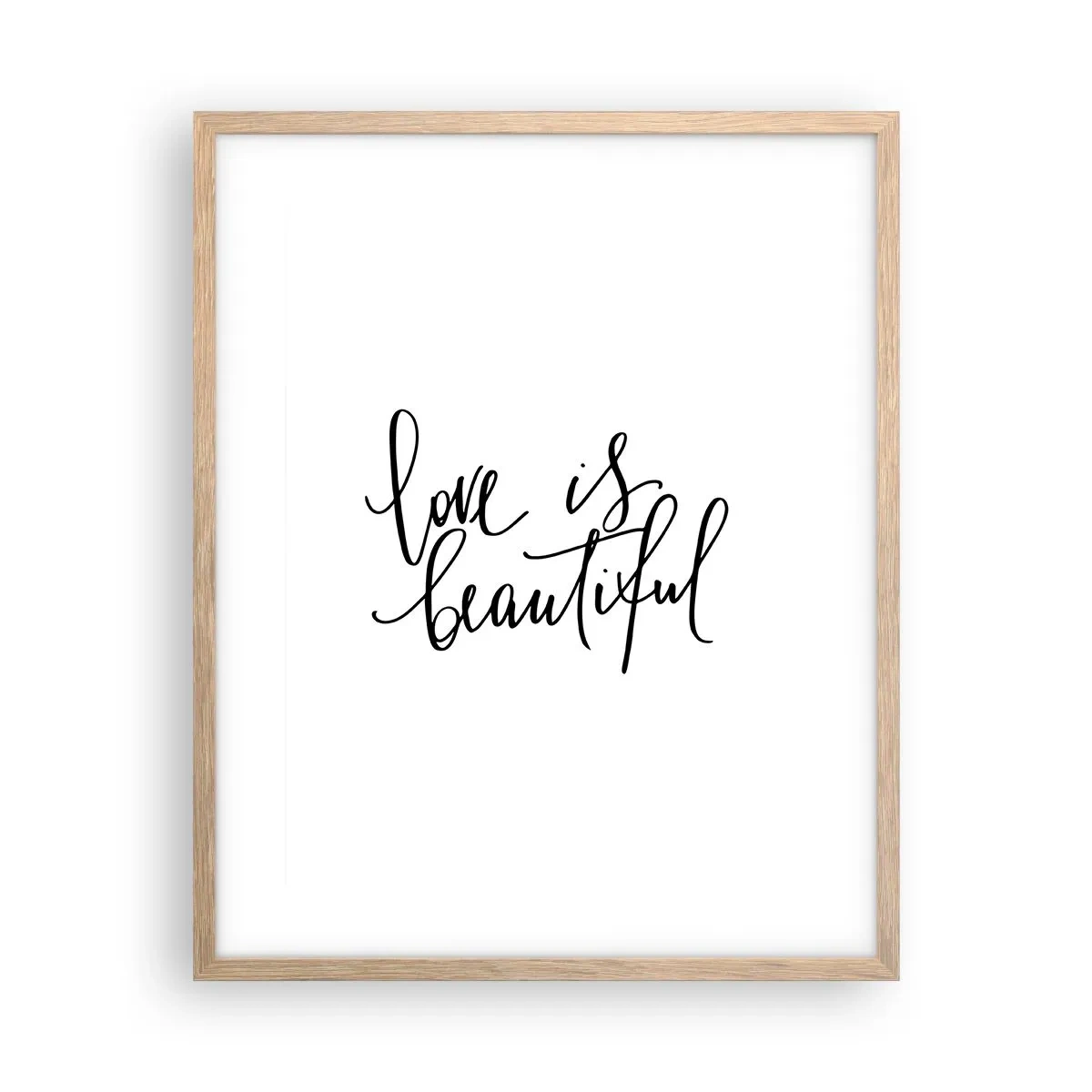 Poster in einem Rahmen aus heller Eiche - Lies und wiederhol - 40x50 cm