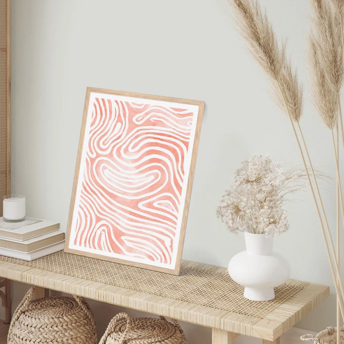 Poster in einem Rahmen aus heller Eiche - Im Korallenlabyrinth - 70x100 cm