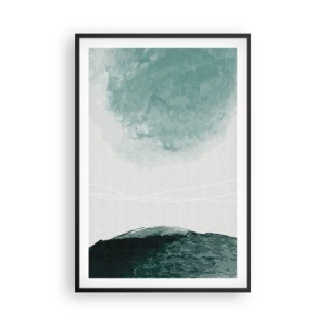 Poster in einem schwarzem Rahmen - Begegnung mit Nebel - 61x91 cm