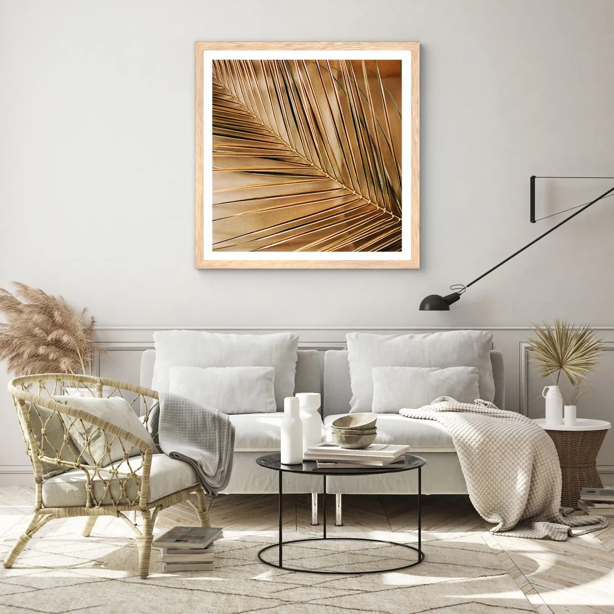 Poster in einem Rahmen aus heller Eiche - Natürliche Kolonnade - 50x50 cm