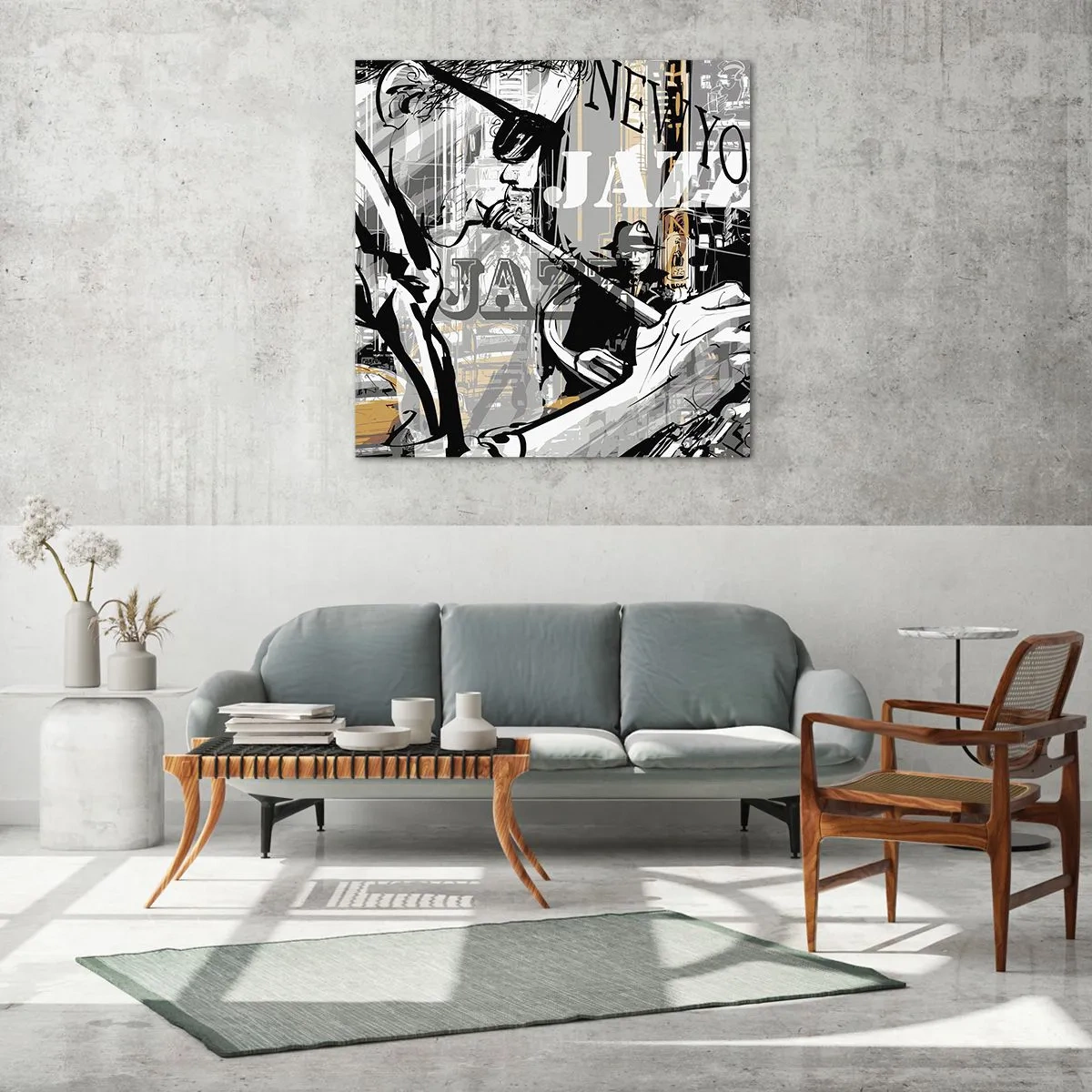 Glasbild - Bild auf glas - Im Rhythmus von New York - 40x40 cm