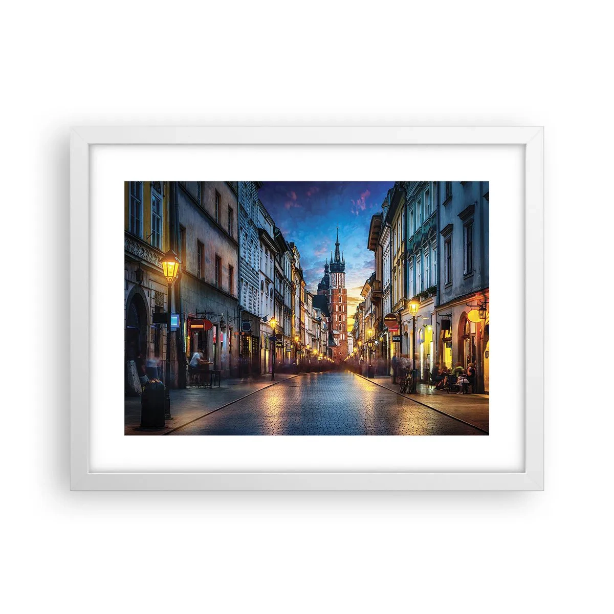 Poster in einem weißen Rahmen - Krakauer Charme - 40x30 cm