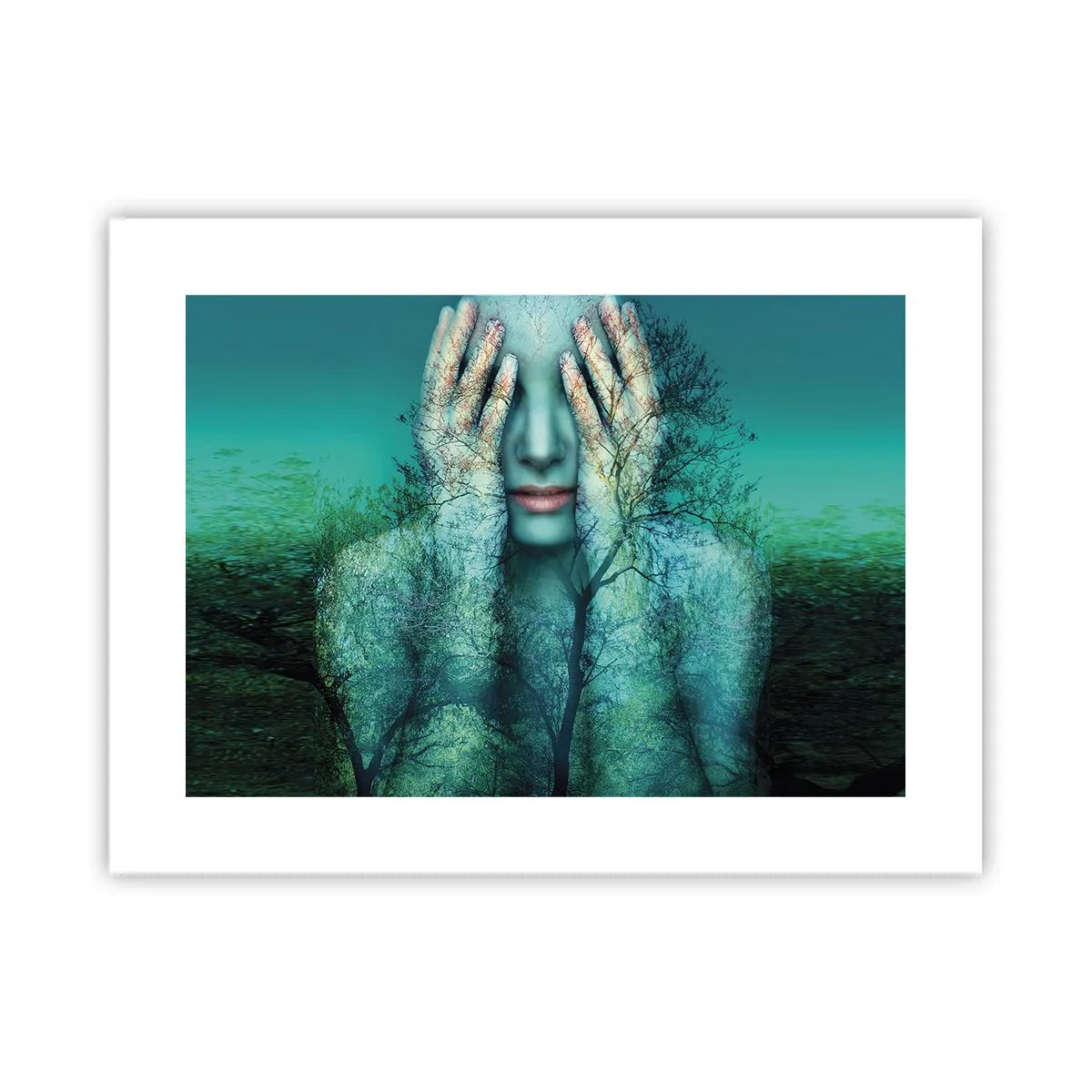 Poster - Eingetaucht in Blau - 40x30 cm