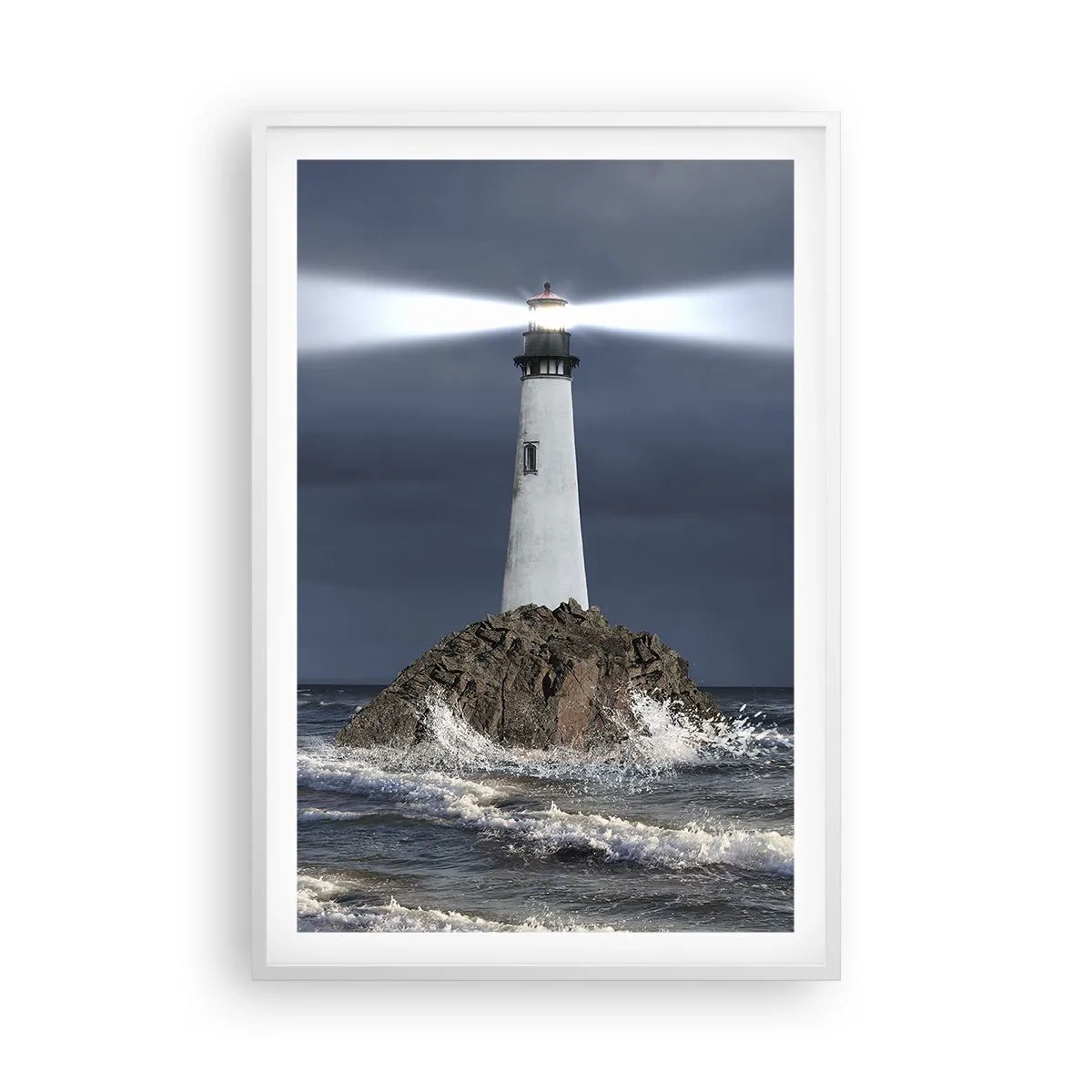 Poster in einem weißen Rahmen - Hier... hier... hier! - 61x91 cm